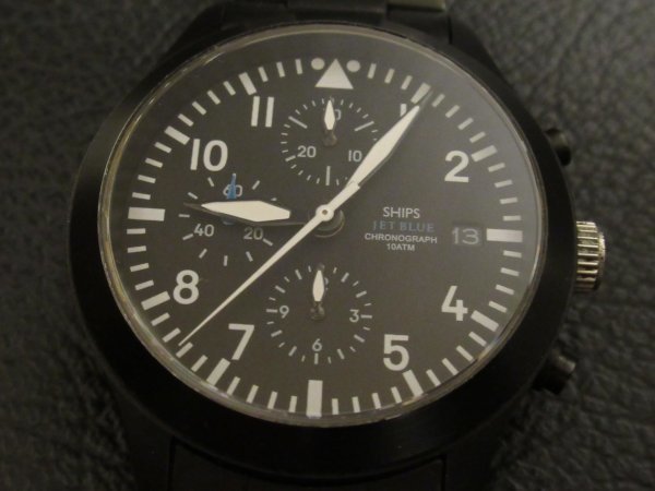 人気新品入荷 SHIPS CHRONOGRAPH シップス クロノグラフ ブラック