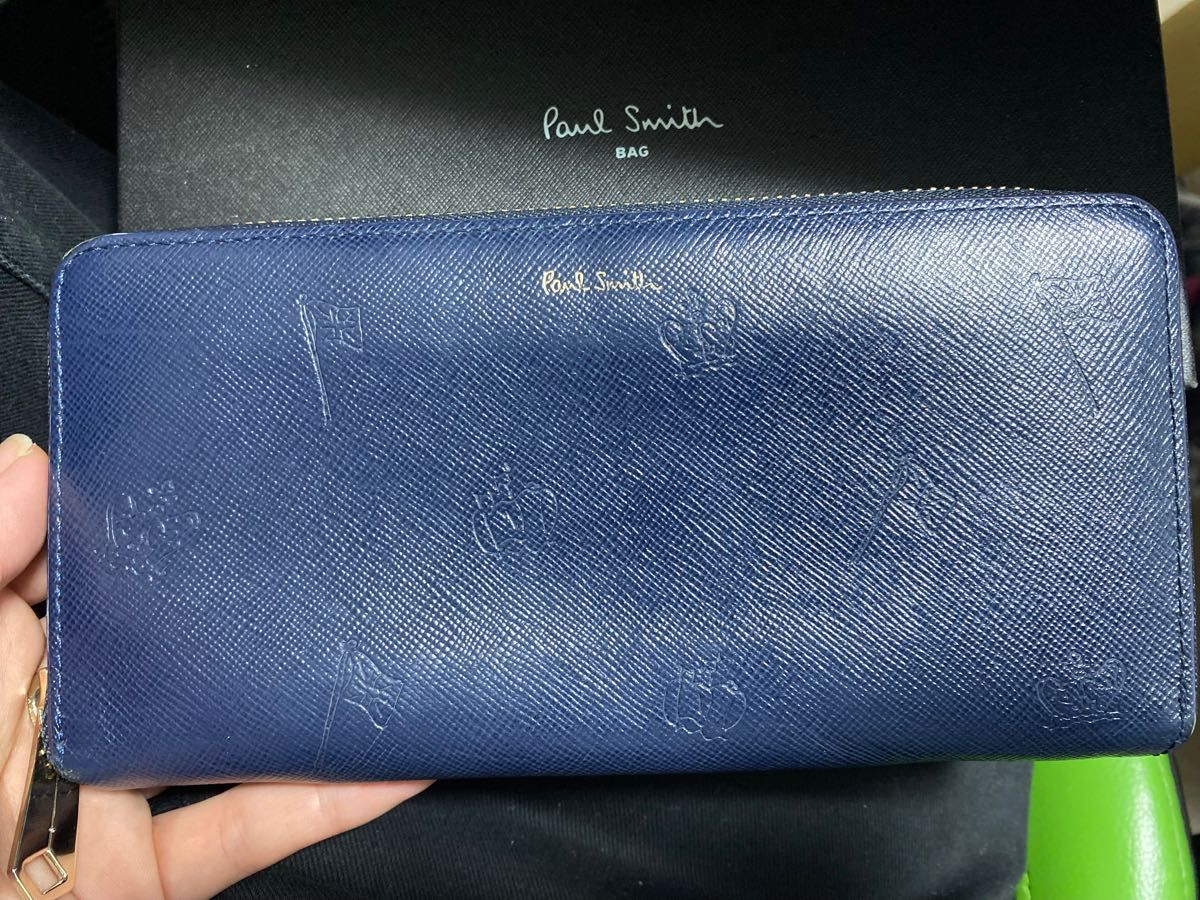 Paul Smith 長財布 ネイビー