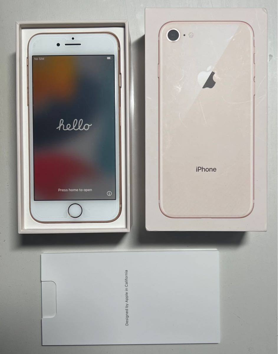 スマートフォン/携帯電話 スマートフォン本体 濃いピンク系統 Apple iPhone8 本体 ピンクゴールド 64GB SIMロック 