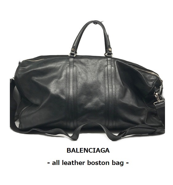 TK взрослый атмосфера Balenciaga BALENCIAGA кожа сумка "Boston bag" путешествие сумка черный большой размер путешествие 