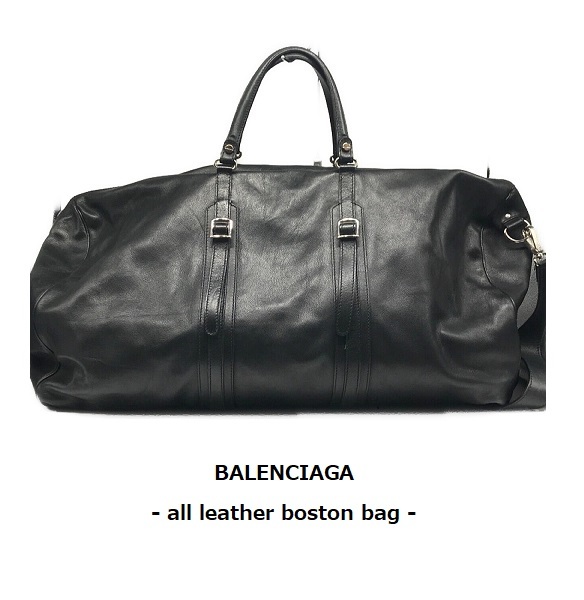 TK взрослый атмосфера Balenciaga BALENCIAGA кожа сумка "Boston bag" путешествие сумка черный большой размер путешествие 