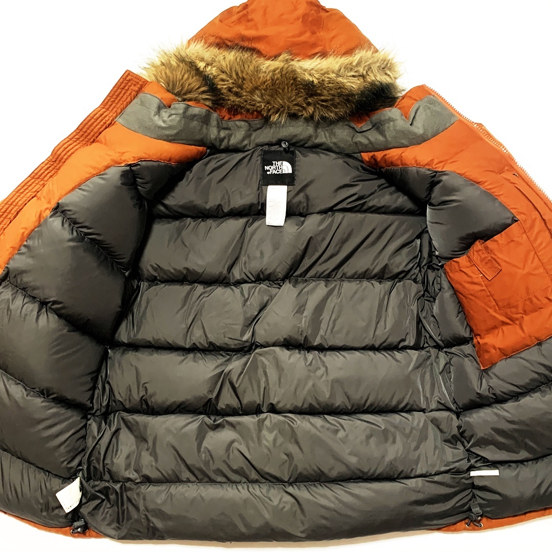 即決★THE NORTH FACE★Mサイズ マクマードゴッサム ノースフェイス メンズ オレンジ ダウンジャケット パーカー フード ファー Hyvent_画像4