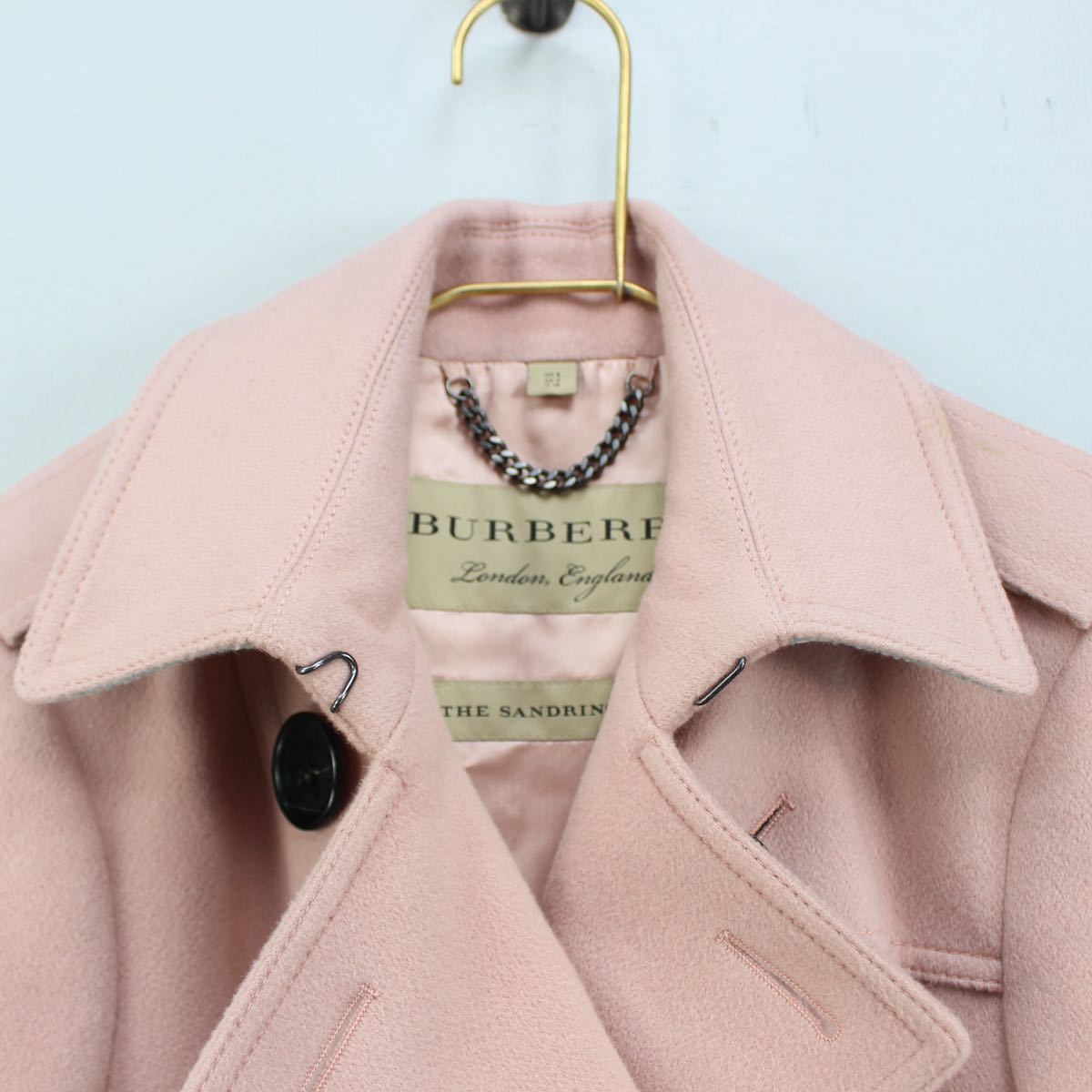 BURBERRY LONDON ENGLAND THE SANDRINGHAM CASHMERE100% TRENCH COAT/バーバリーロンドンイングランドカシミヤ100%トレンチコート