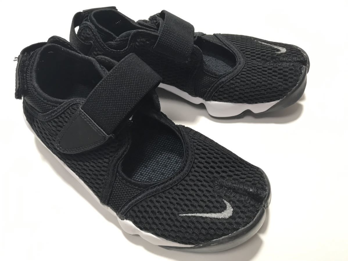 ほぼ新品!! 2021製 NIKE ナイキ 848386-001 WMNS AIR RIFT BR BLACK エア リフト 黒 x 白 23cm US 6.0 サンダル スリッポン 国内 正規品_画像1