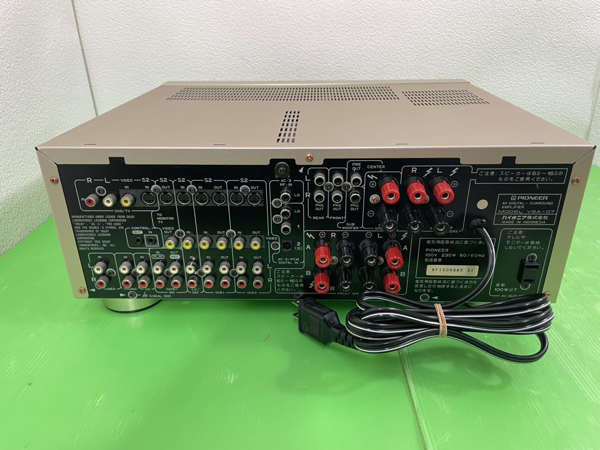 ☆パイオニアVSA-D7 AVアンプ。 当時¥120,000キズあり