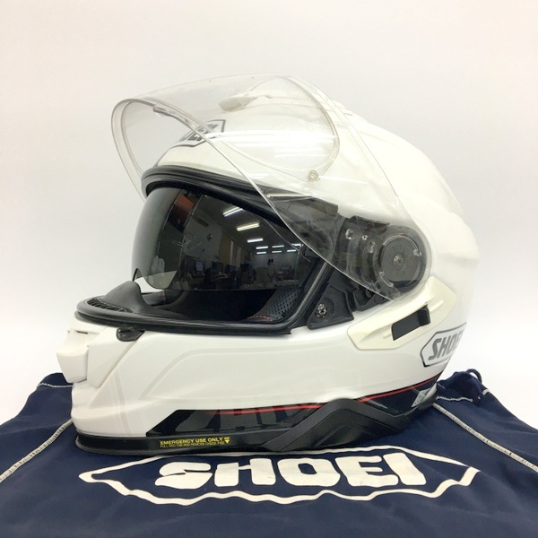 SHOEI GT Air 2 REDUX フルフェイスヘルメット 内装洗濯 除菌消臭済 オートバイ Mサイズ 57cm ホワイト ショウエイ バイク用品 N17321H●_画像1