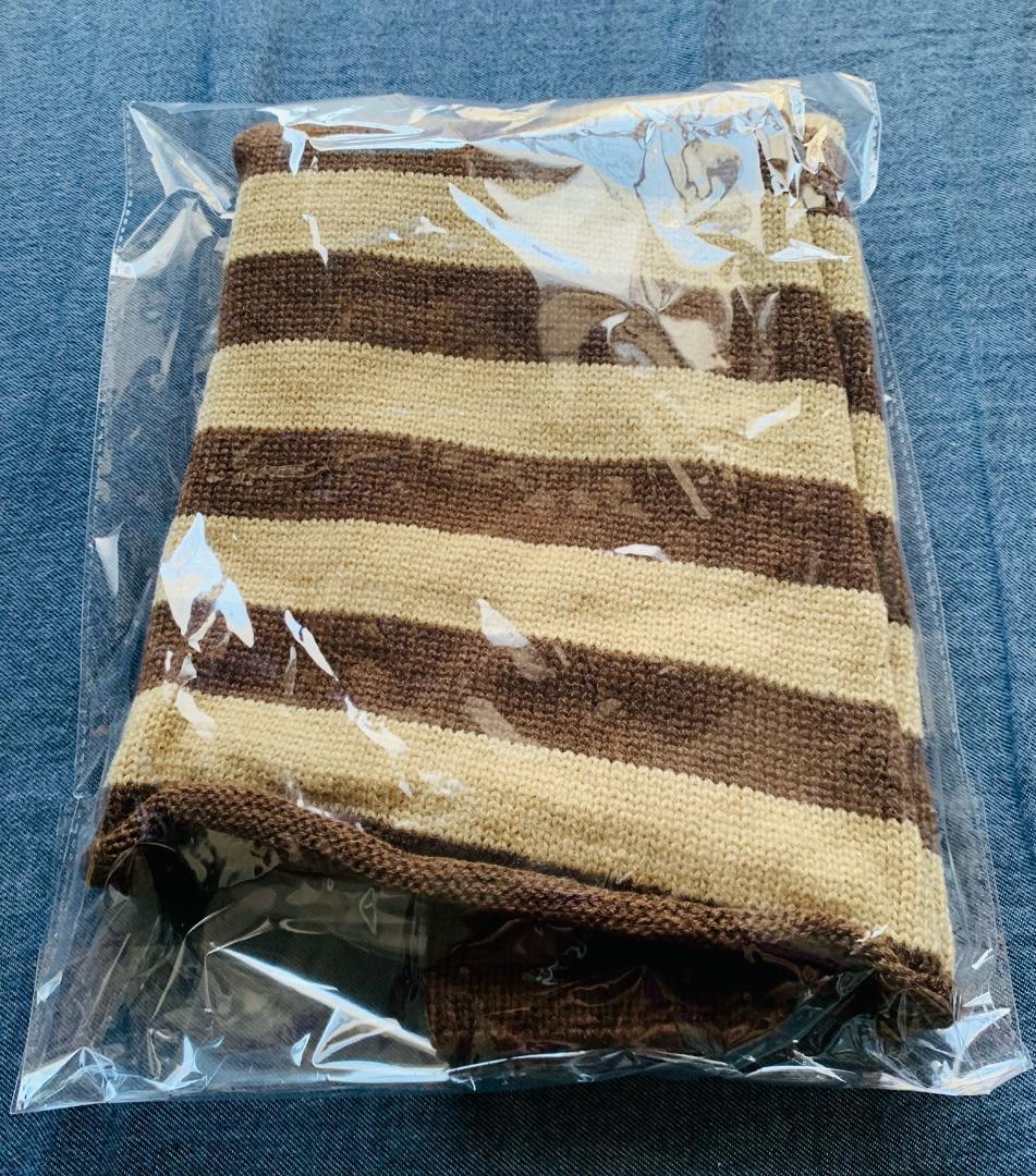  leg warmers Roo z type border Brown new goods unused goods 