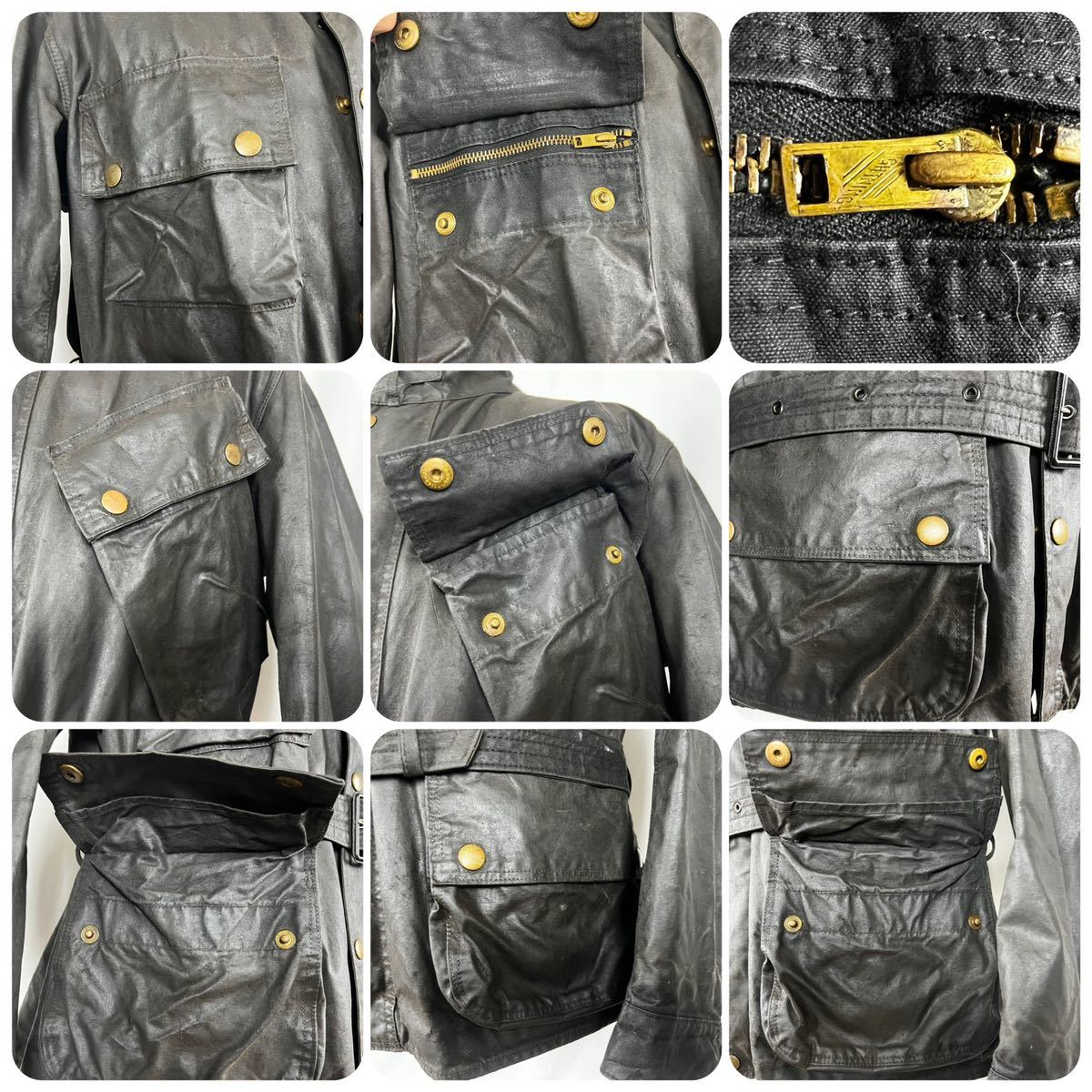 貴重1950s/Vintage Barbour INTERNATIONAL/ヴィンテージ バブアー インターナショナル セットアップ/白タグ/C40/C42/ライトニングジップ