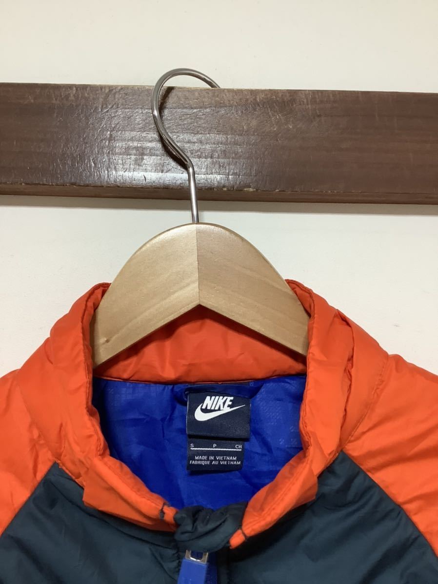 shi1079 NIKE Nike cotton inside jacket Kids S orange / navy 140cm