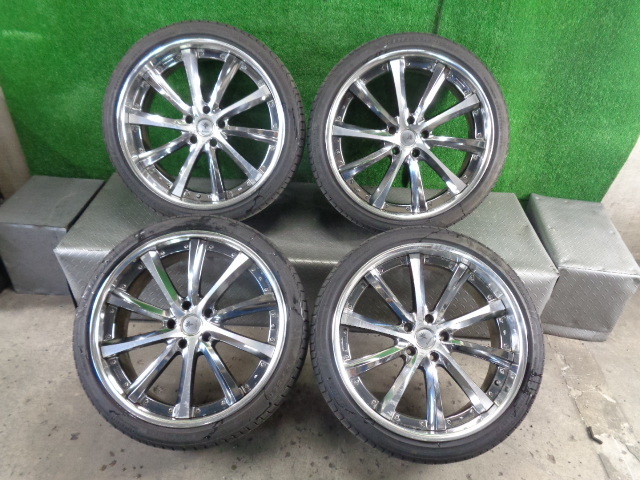 供え P12 タイヤホイール4本セット Kranze Weds 21インチ 9J 24 120-5H 径