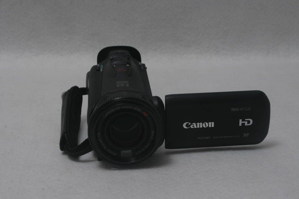 キヤノン Canon ivis HF G20 HDビデオカメラ 美品 即決で純正品大容量バッテリーパック２個と純正充電器付き_画像2