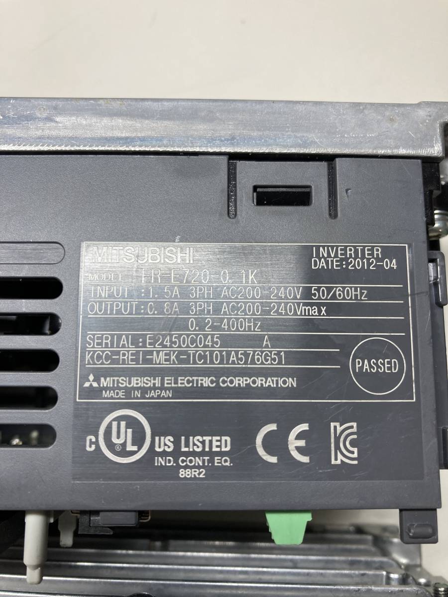 MITSUBISHI INVERTER FR-E720-0.1K 三菱インバーター　６個セット　蓋カバー無し　_画像4