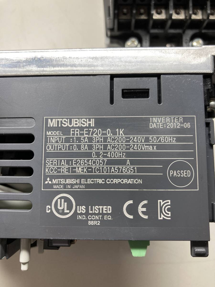 MITSUBISHI INVERTER FR-E720-0.1K 三菱インバーター　６個セット　蓋カバー無し　_画像2