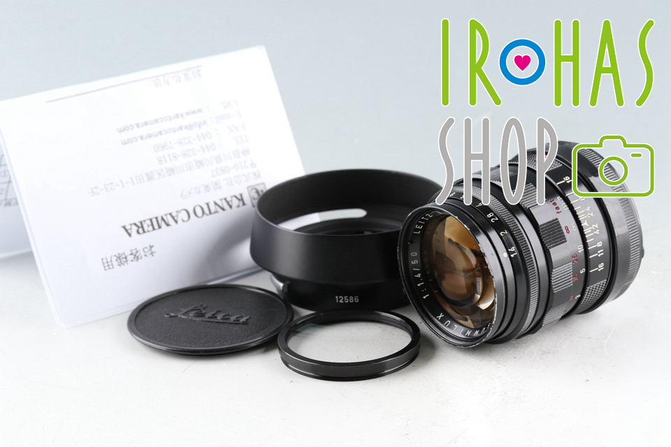 正規販売店】 Leica Leitz Summilux 50mm F 1.4 Black Repaint Lens 