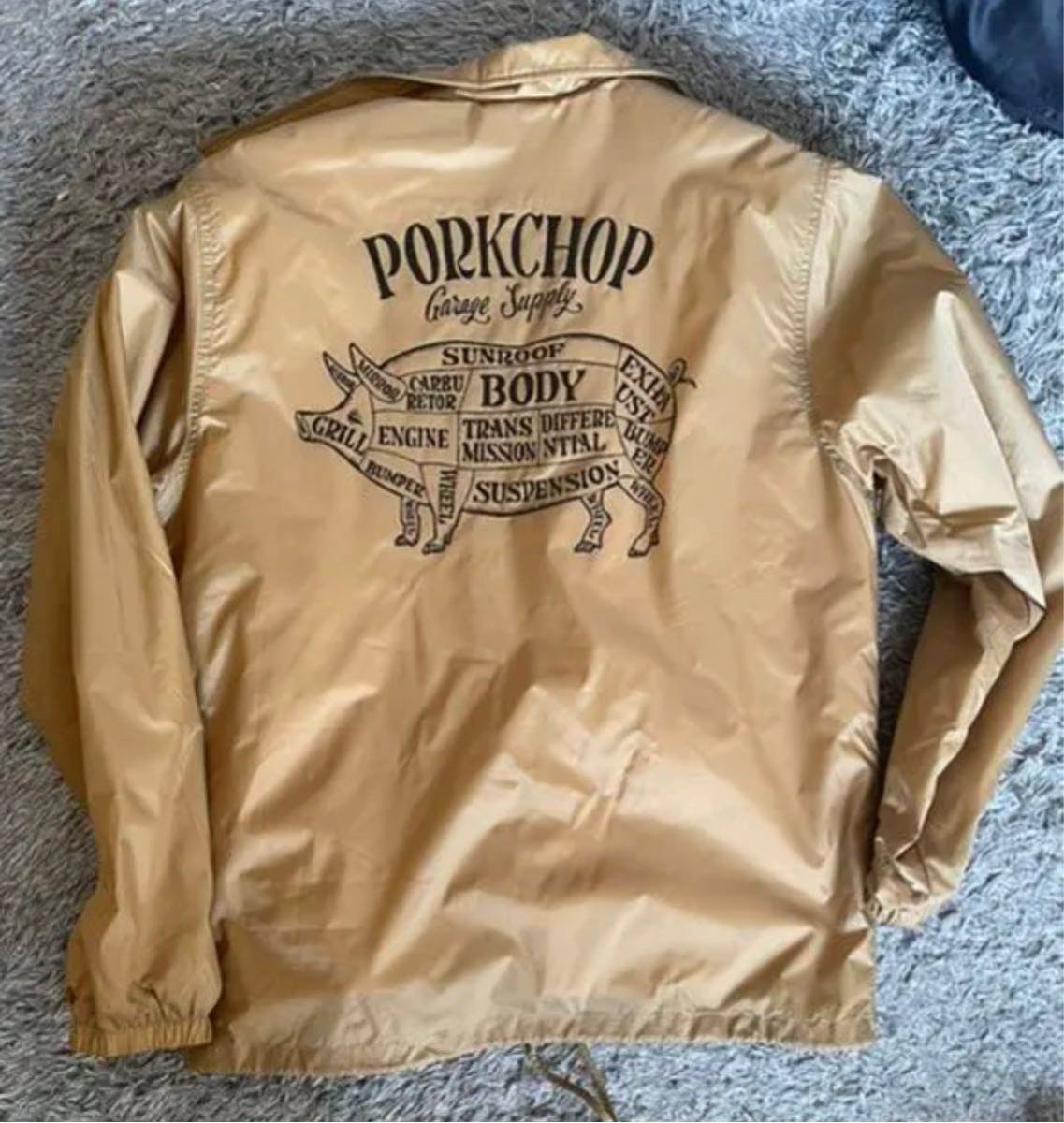 PORK CHOP BOA COACH JKT Sサイズ ポークチョップ　ボアコーチジャケット　ゴールド