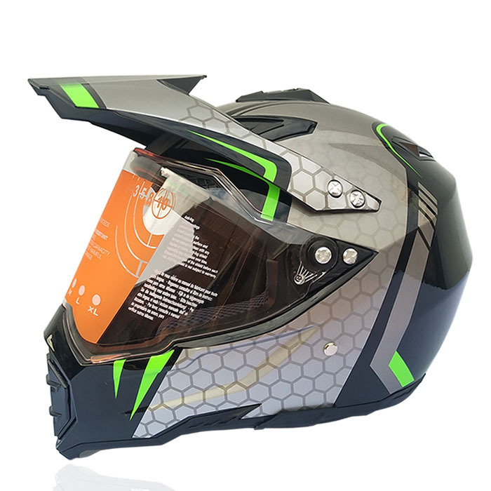 新品 バイクヘルメット オフロード用 フルフェイスヘルメット モトクロス　S-XL サイズ選択可 グリーン サイズ:XL_画像1
