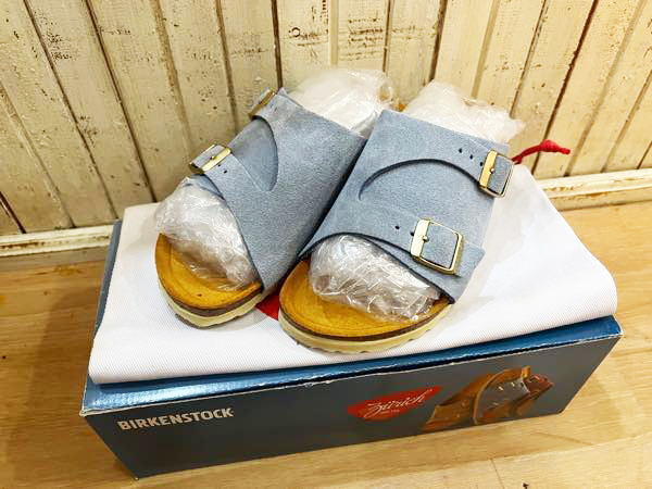 A19★UA別注カラー BIRKENSTOCK/ビルケンシュトック ZURICH チューリッヒ スウェードレザーサンダル 35(22.5cm) ナロー ブルーシャドー★