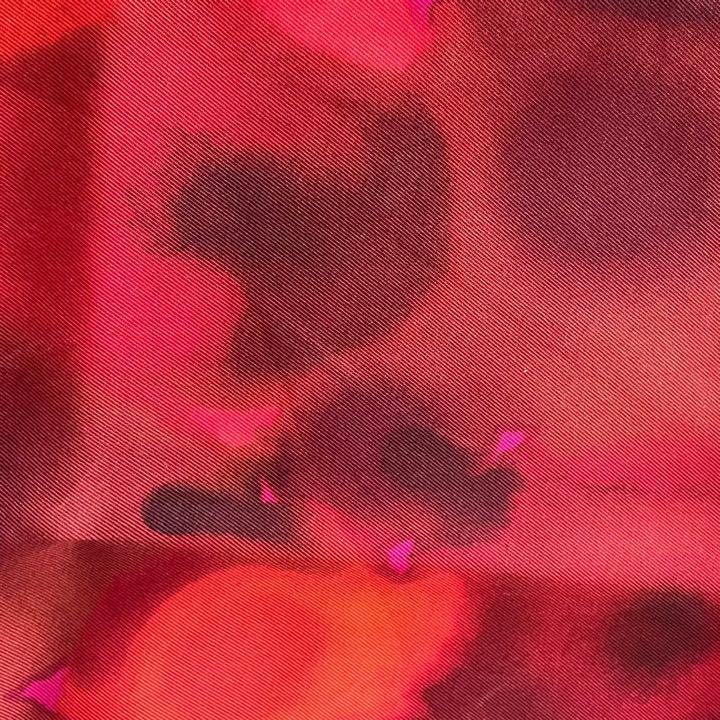 GUCCI　グッチ　スカーフ　色にじみ　オレンジ　ピンク　シルク　45㎝_画像6