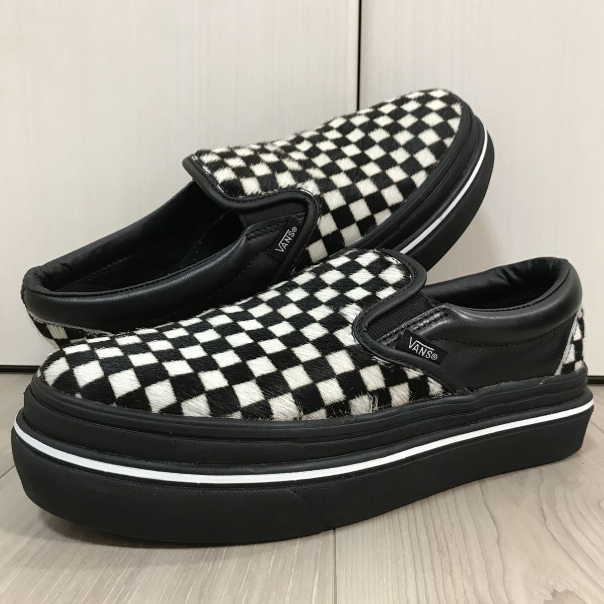 ひし型 レア VANS バンズ スリッポン チェック 27.0cm 古靴 - スニーカー