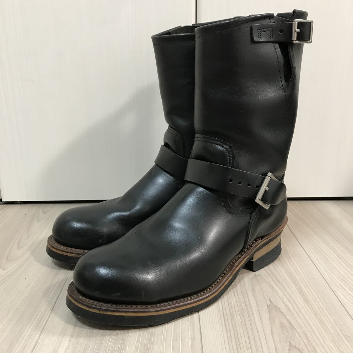 RED WING 2268 PT99 Z41 USA 9 engineer bootsレッドウィング エンジニア ブーツ レザー ベルト 刺繍 羽根  タグ スチール トゥ ビンテージ