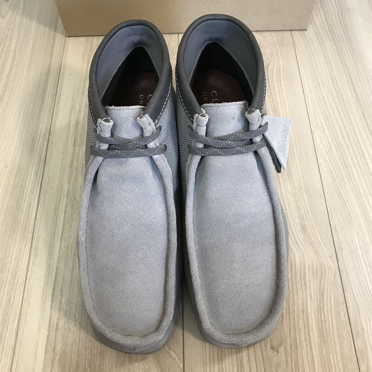 8インチ clarks originals Wallabee Boot GTX bt gore-tex vibram UK 8 クラークス ワラビー ゴアテックス レザー グレー ブーツ ビブラム_画像2