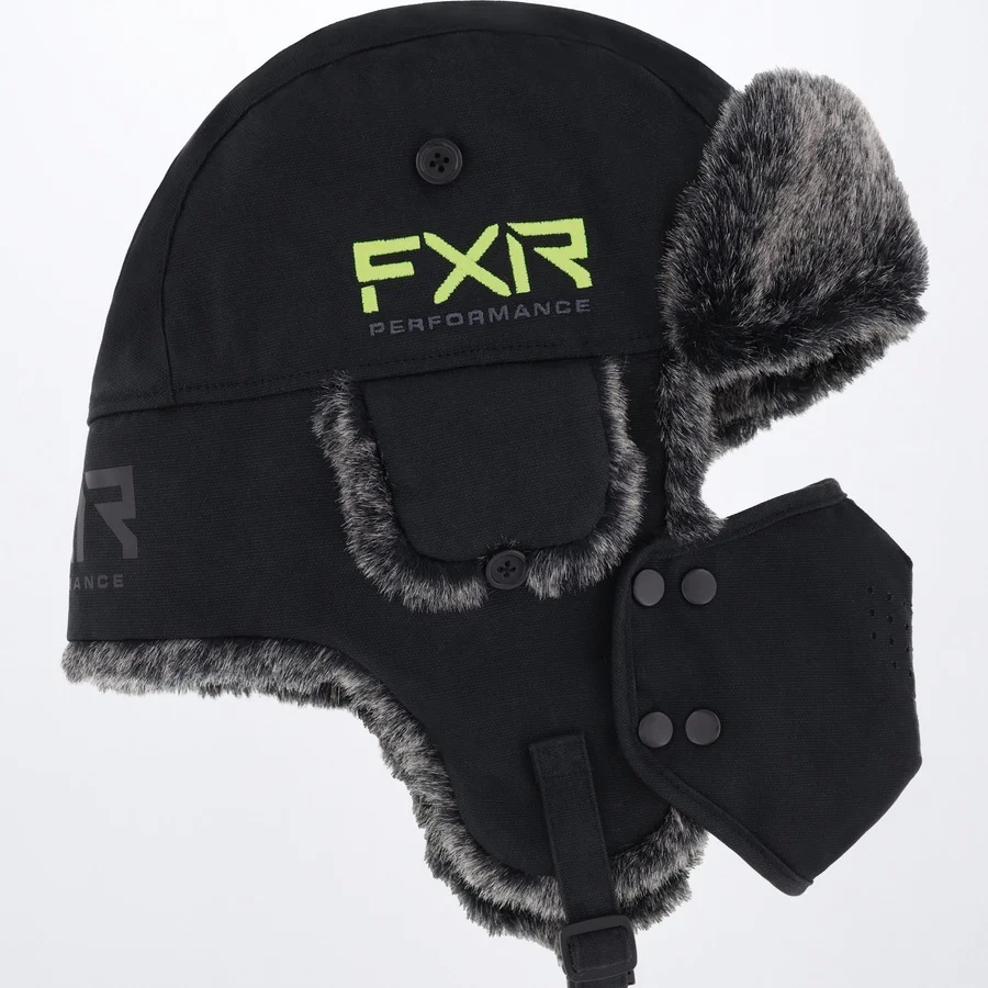 全てのアイテム トローパーハット Hat Trapper 帽子 防寒 スノーモービル Racing FXR トラッパーハット c 新品未使用  L/XLサイズ カナダ ブラック/イエロー スノーモービル