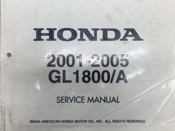 ゴールドウィング GL1800/A 2001-2005 サービスマニュアル 英語 ゴールドウイング ●80サイズ X092337H T11H 192/5_画像2
