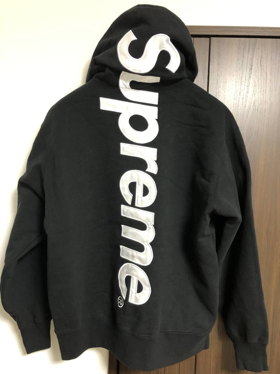 新品 M シュプリーム Supreme Satin Applique Hooded Sweatshirt