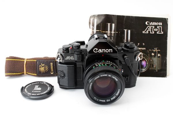 #1620 キャノン Canon A-1 + New FD 50mm f/1.4 Lens フィルム 一眼レフ カメラ [動作確認済] 美品
