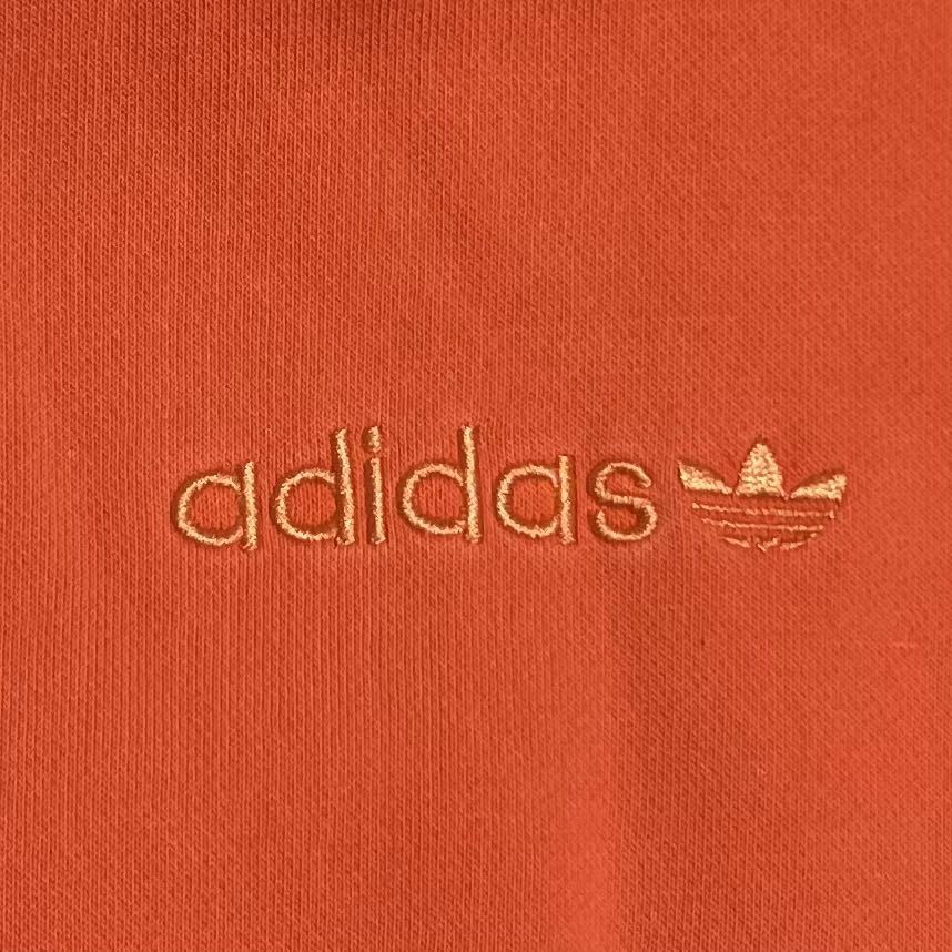 adidas Originals アディダス DYED HOODIE カットソー パーカー Lサイズ オレンジ系 スウェット HB8058 裏起毛 ロゴ刺繍 ユニセックス_画像3