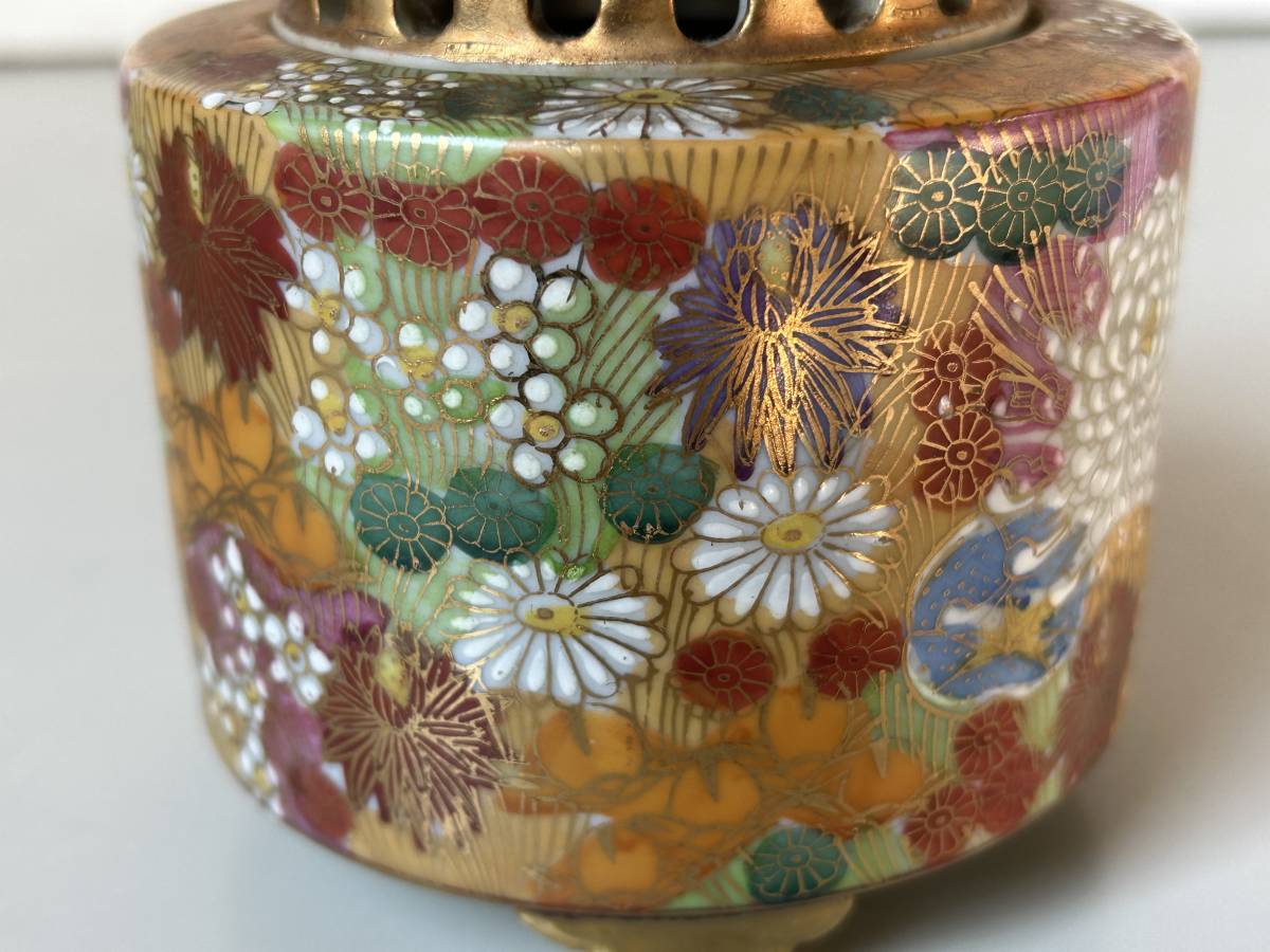 数量は多 大阪 九谷 金彩色絵 鏑木 四代宮川香斎作 絵付師 羽利清胡