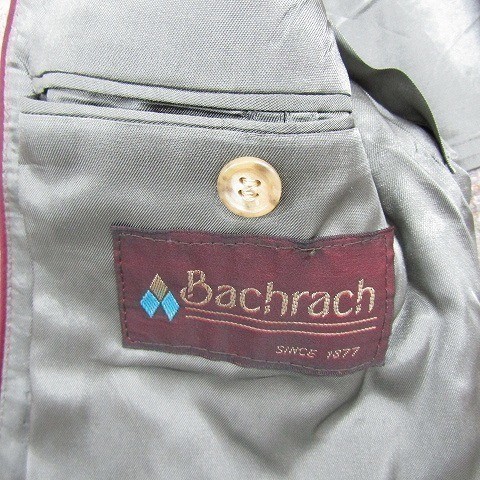 USA製 サイズ 37R M 程度 Bachrach テーラード ジャケット ブレザー チェック ウール グレー 古着 ビンテージ 1S1611_画像3