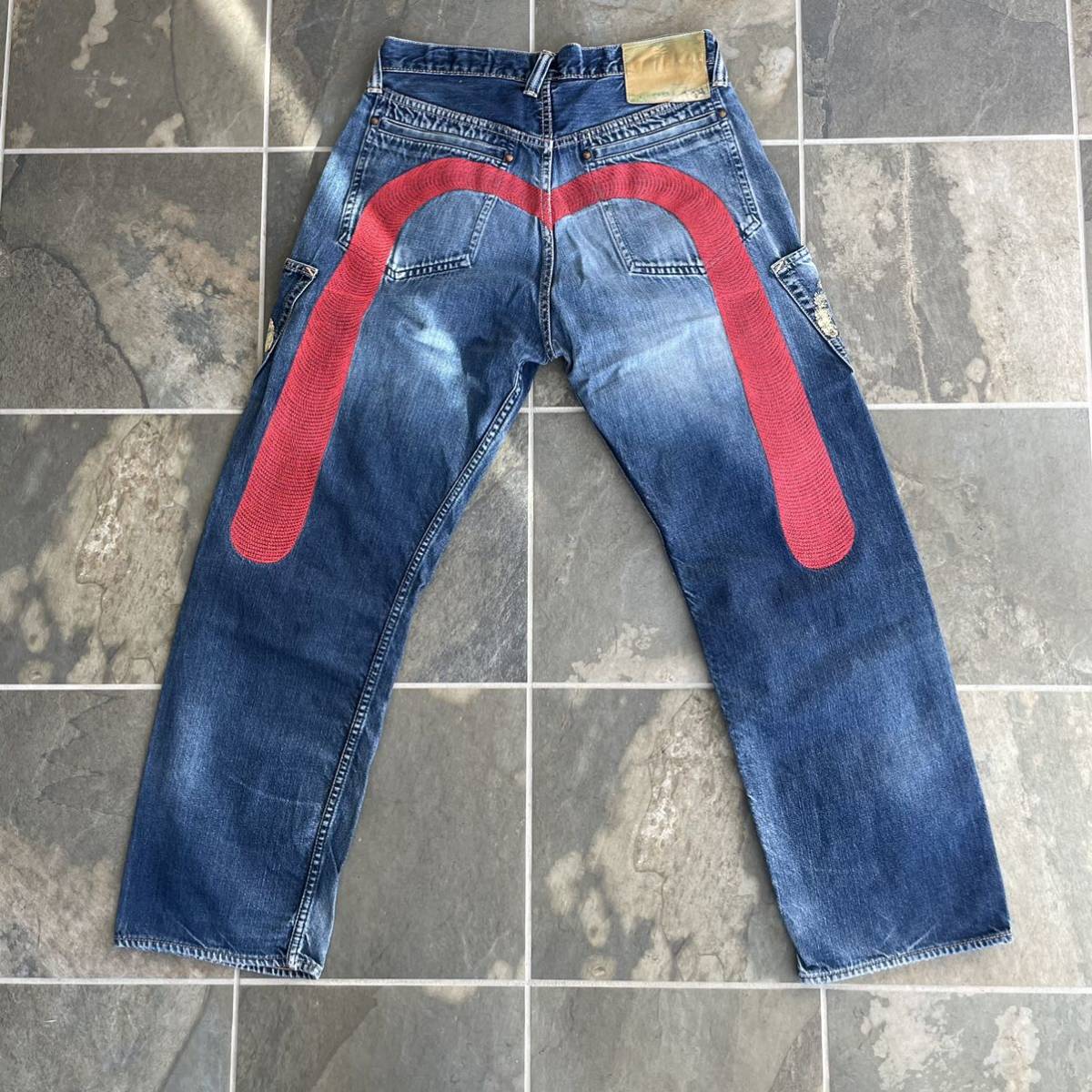 EVISU ジーンス フロントポケット 刺繍 大黒 エヴィスジーンズ w34