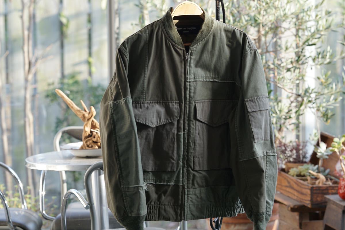 COMME des GARCONS HOMME 19AW パッチワーク 再構築 MA-1 フライトジャケット ミリタリー コムデギャルソンオム junya watanabe plus COMME des GARCONS HOMME 19AW パッチワーク 再構築 MA-1 フライトジャケット ミリタリー コムデギャルソンオム junya watanabe plus