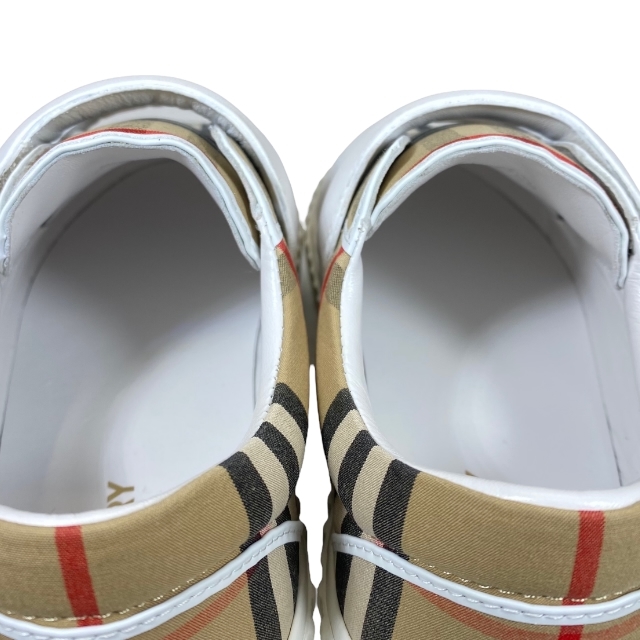 美品】BURBERRY バーバリー 8047490 スニーカー チェック コットン