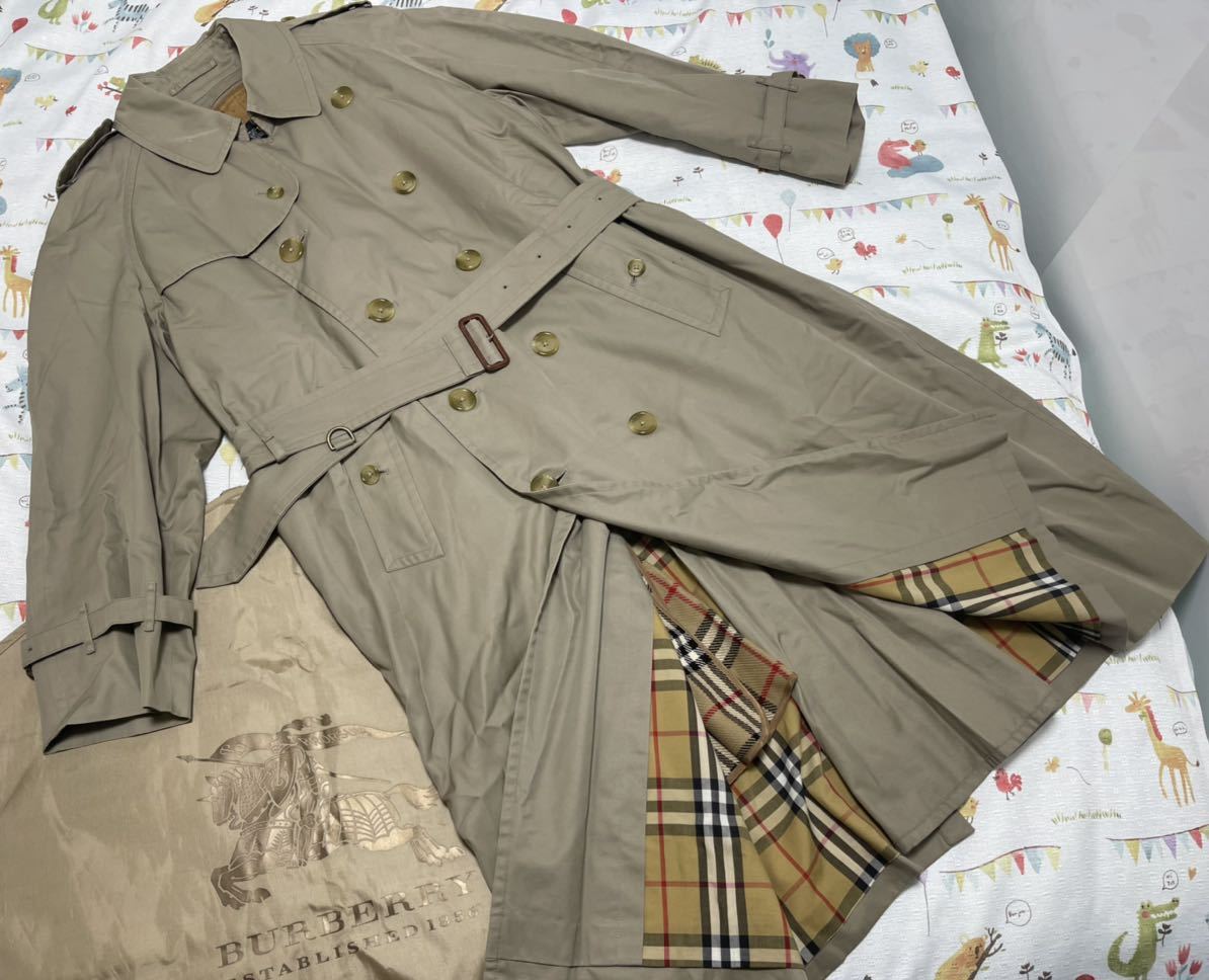 26万美品グレージュ☆バーバリーロンドン メンズLL 175 180 3LL