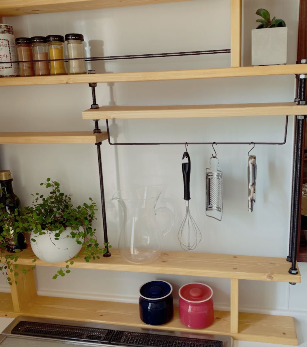 新作 キッチンラックCentral 窓枠インテリア 西海岸 道具一式 茶道具