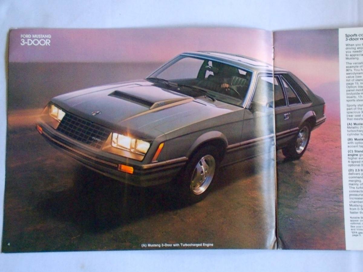 ★1980年・フォード マスタング 英文カタログ★_画像2