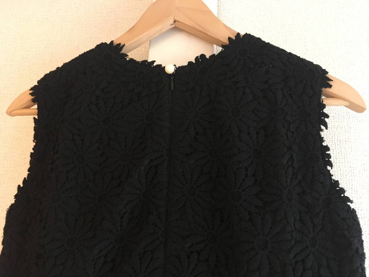 美品 ミュベール 総レース ブラック ワンピース ドレス muveil 黒 セットアップ_画像3
