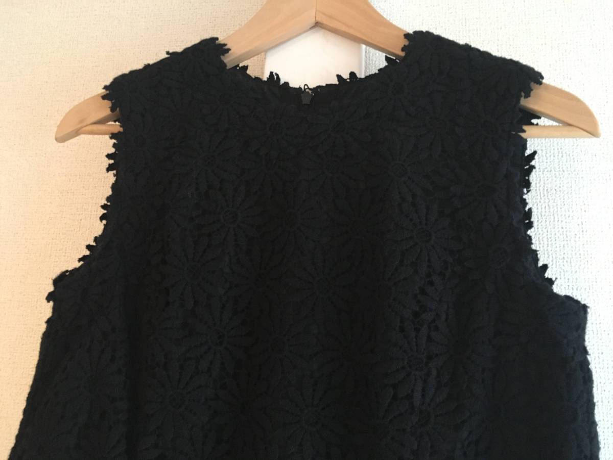 美品 ミュベール 総レース ブラック ワンピース ドレス muveil 黒 セットアップ_画像4