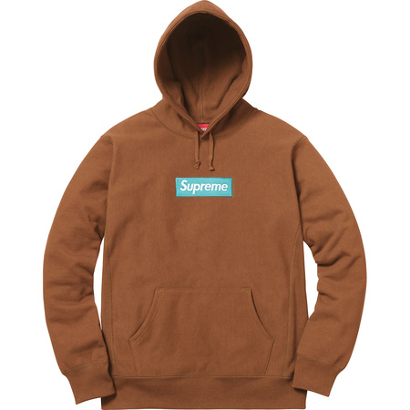 即決 supreme box logo hooded sweatshirt rust S 茶色