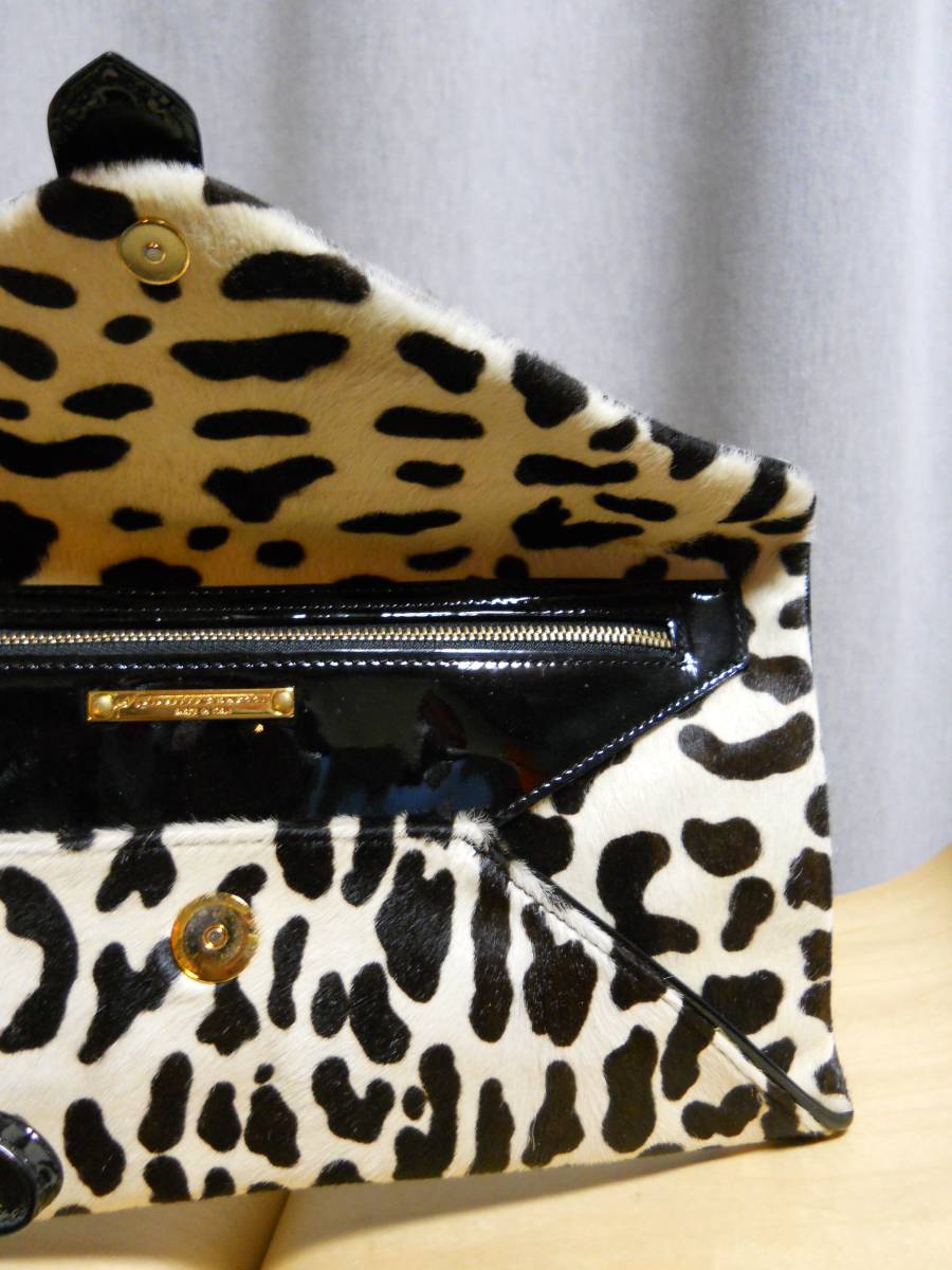  Giuseppe Zanotti Leopard pattern clutch bag 