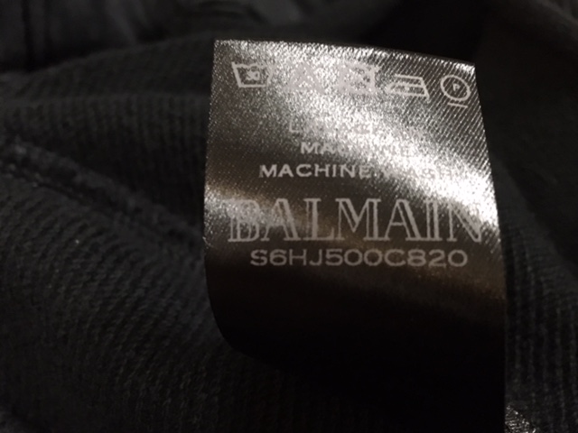 BALMAIN Balmain тренировочный брюки комбинезон подтяжки брюки размер L 50 черный в Японии не продается 