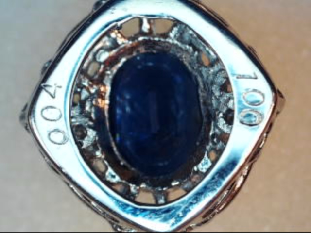 ◆◆【天然サファイヤ】ダイヤモンド　ネックレス　ＰＴ900/850　ブルー　色石　値下げ　oi　◆◆_画像5