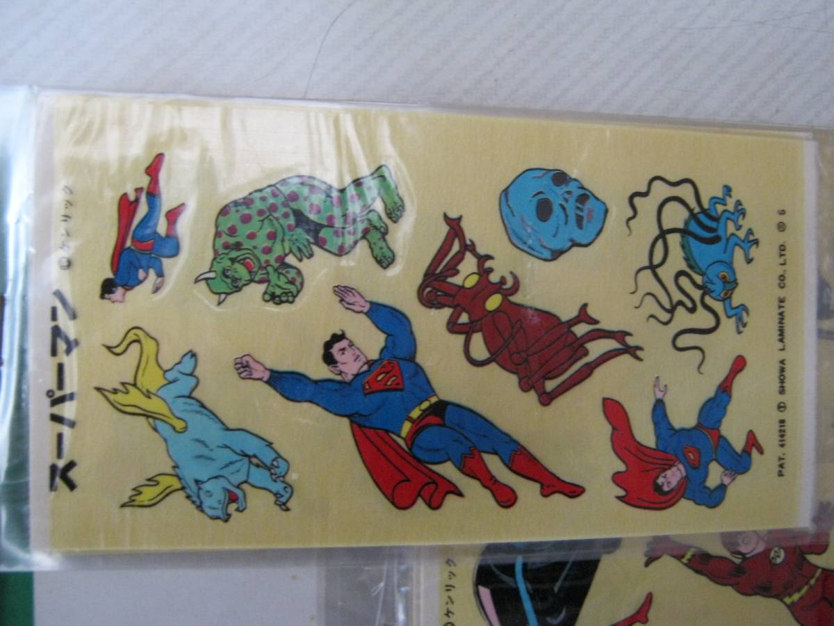 マルホ【スーパーマン　マジックシール６種２３枚セット（台紙付き）】１９７０年代　_画像8