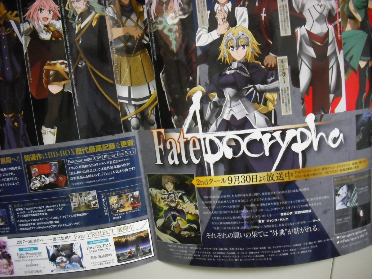 「Fate/Apocrypha　」折りたたみ式・ブルーレイ・ＤＶＤ告知用ポスター　中古品・送料は別途です。_画像3