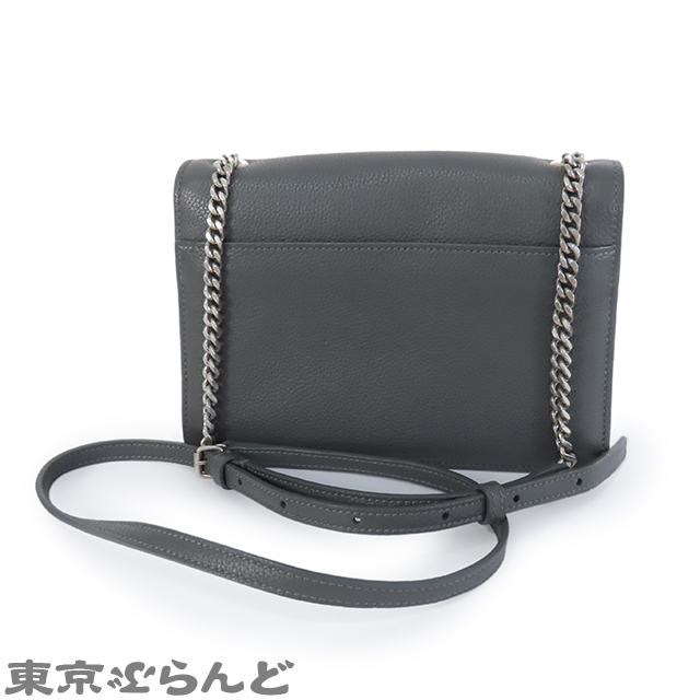 101636192 A サンローラン SAINT LAURENT チェーンショルダーバッグ レザー グレー 515822 レディース ショルダー バッグ_画像2