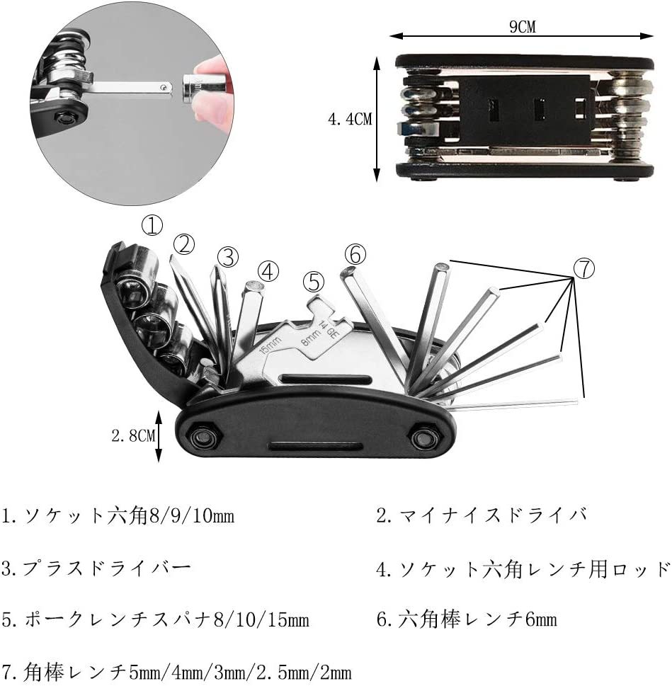 激安商品 自転車 サドルバッグ 修理キット 5点セット パンク修理キット