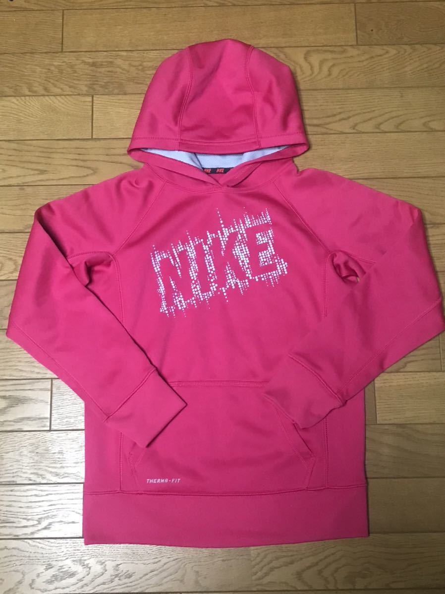 NIKE GIRL*S THERMA-FIT HOODIE size-L( dress length 56 width of a garment 46) used ( beautiful goods ) free shipping NCNR