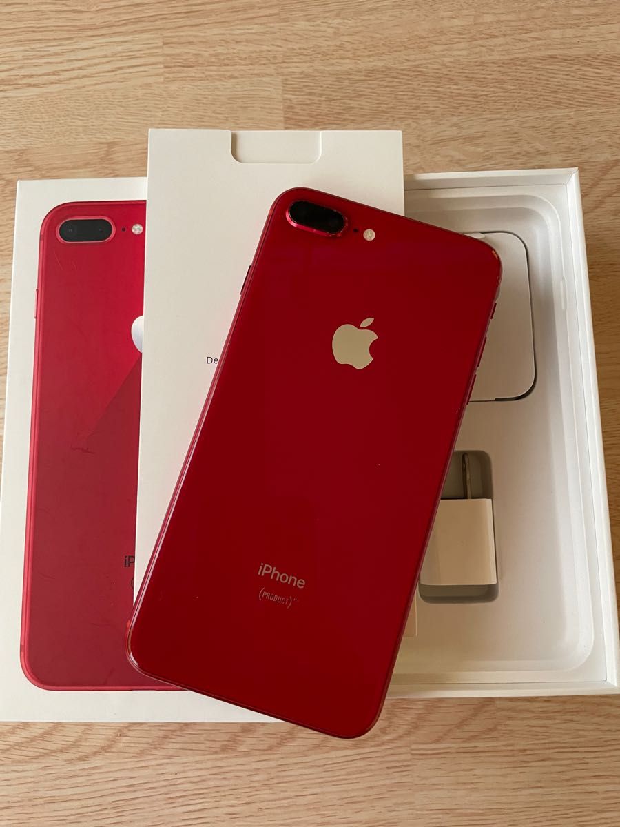 iPhone8plus 256G SIMフリー RED バッテリー100%-